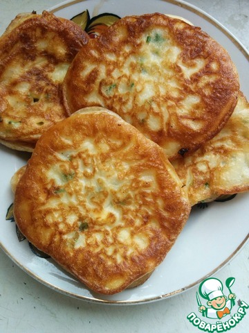 Pancakes with green onion and egg