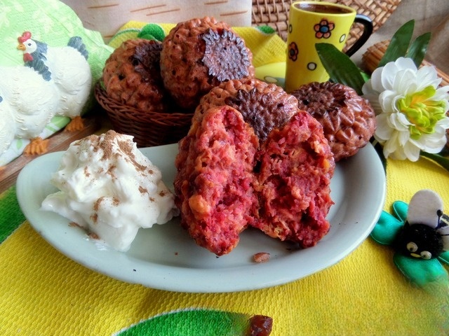 Beet pancakes for the buckwheat flour