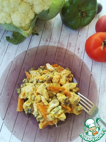 Chicken curry with carrots