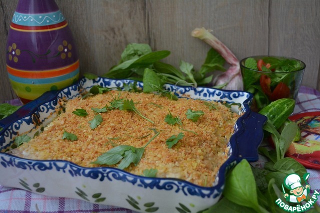 Juicy chicken with a crispy crust