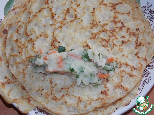 Pancakes with potato stuffing