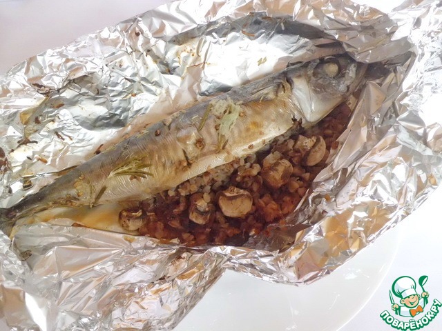 Mackerel with buckwheat