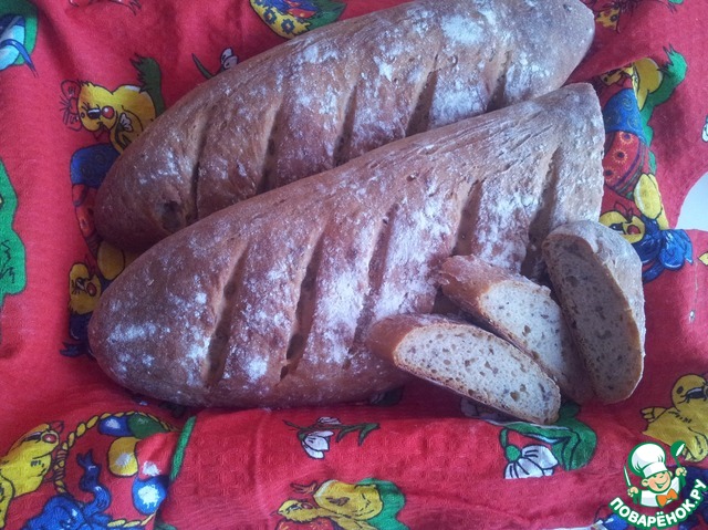 Buckwheat baguette with honey and flax seeds