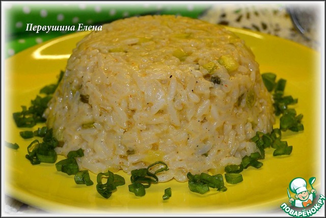 Risotto with zucchini and melted cheese