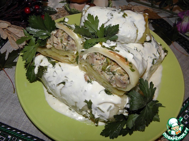 Stuffed with mushrooms and buckwheat