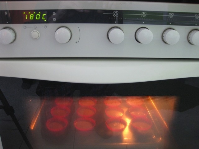 Chocolate muffins on the mineral water