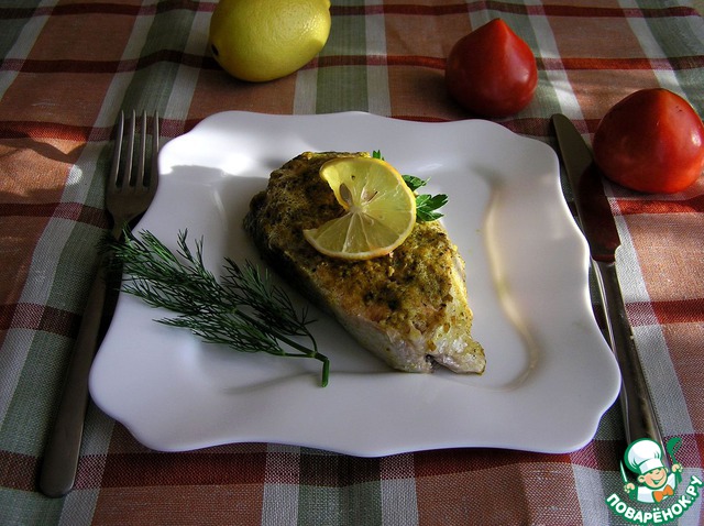 Salmon in lemon breadcrumbs