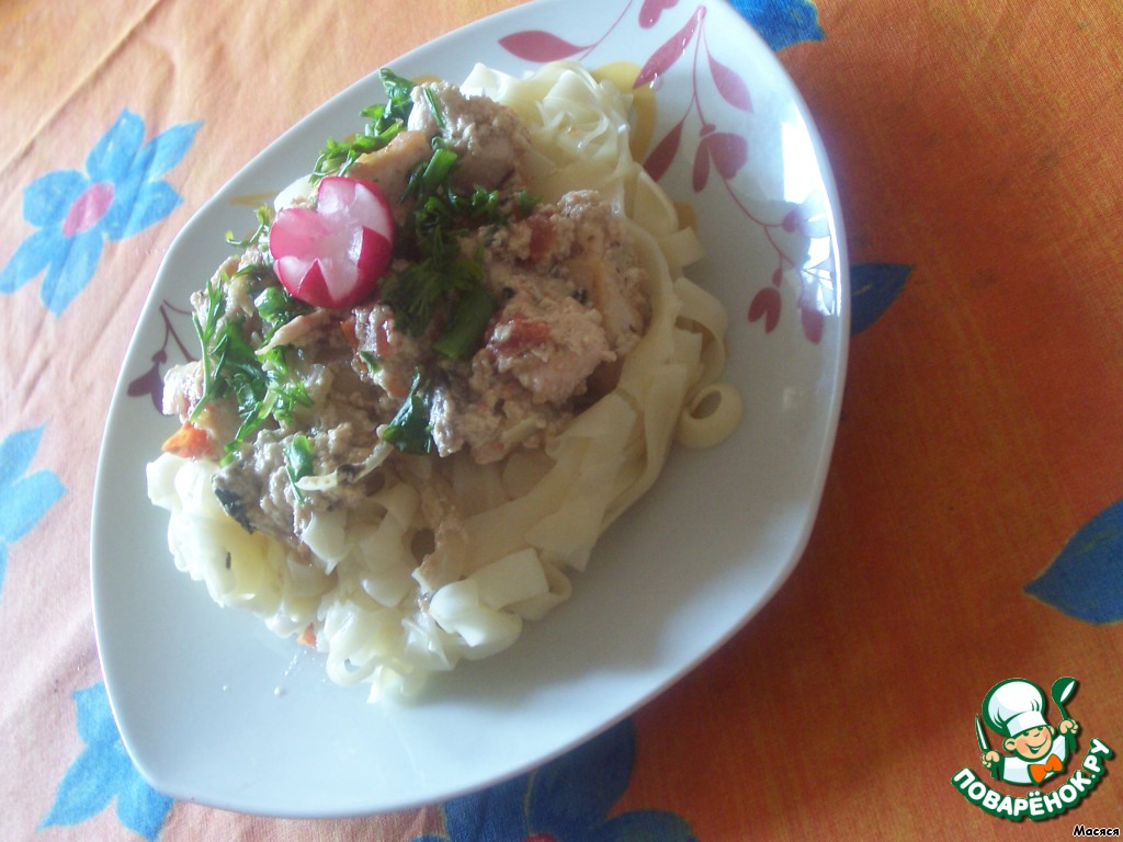Chicken breast in a fragrant sauce 