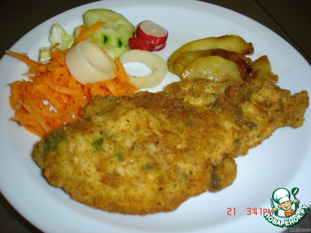 Chicken breast, deep fried