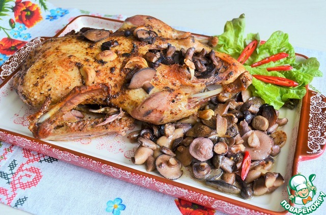 Duck with pickled mushrooms