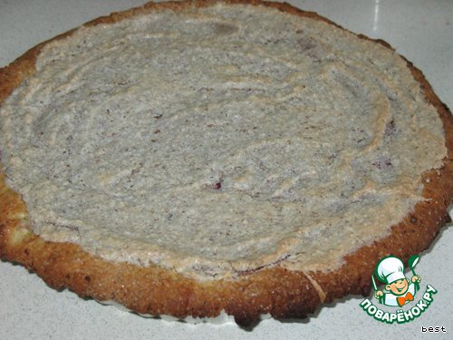 Berry pie in a walnut cap
