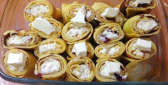 Pumpkin pancakes with cottage cheese