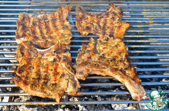 Steak on the grill in a quick marinade