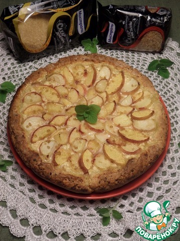 Pie with peaches 