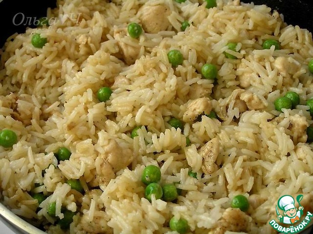 Rice with chicken Asian style