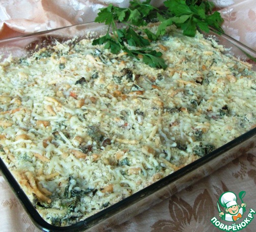 Vegetables with couscous in cheese dough