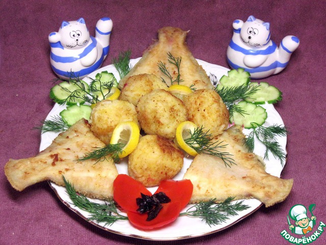 Croquettes of rice with fish