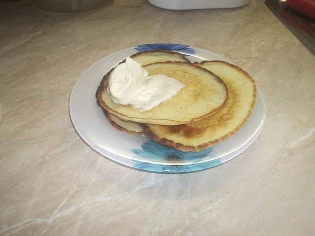Pancakes for Breakfast with kefir