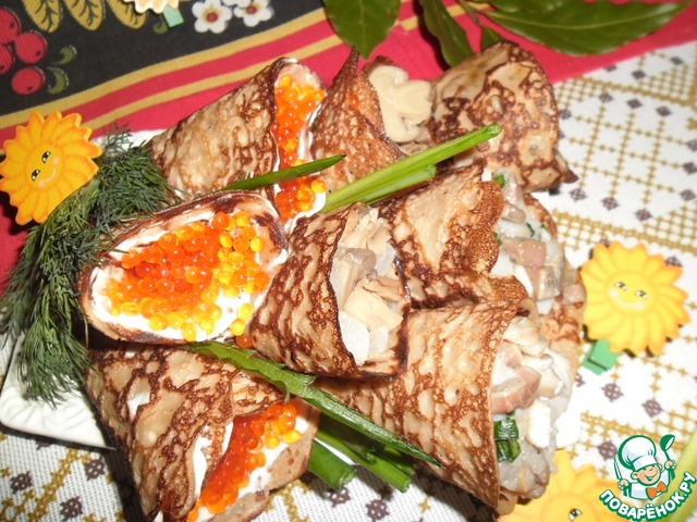 Buckwheat pancakes with stuffing