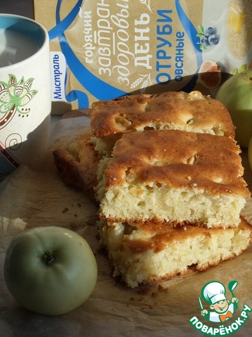 Яблочный пирог с отрубями