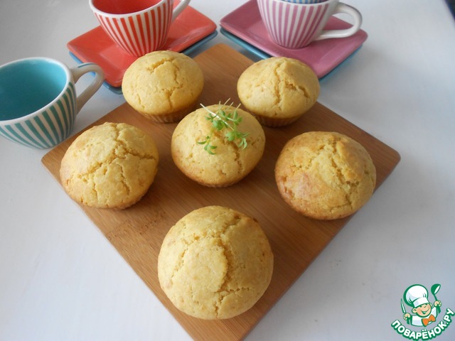 The corn muffins at home
