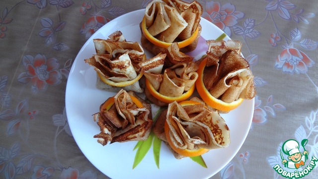 Pancakes with chocolate almond filling