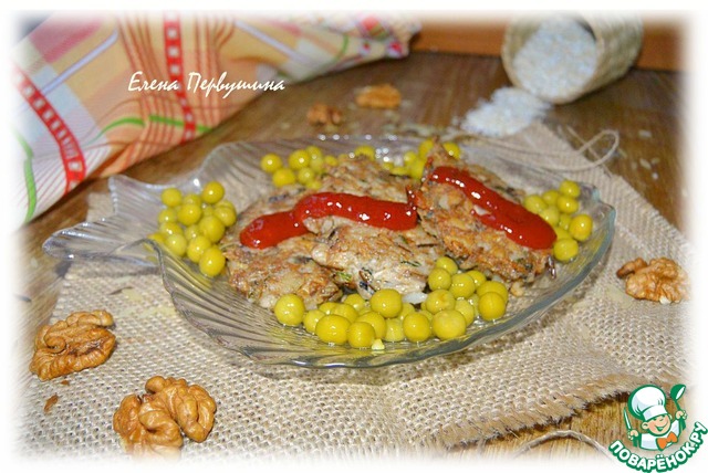 Cutlets canned fish and rice