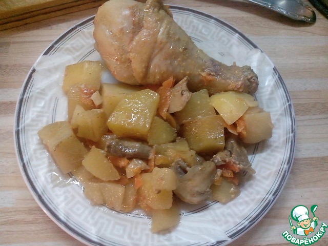 Potatoes with chicken for Christmas