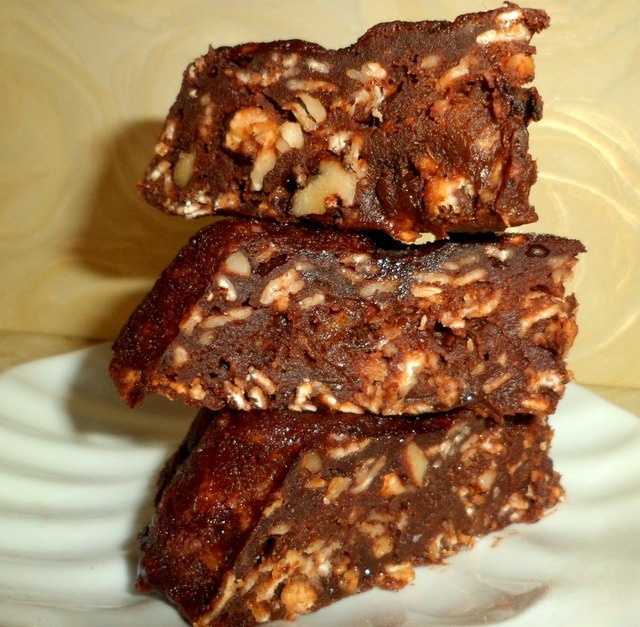 Тыквенно-шоколадный кекс с овсяными хлопьями