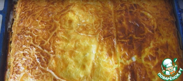 Пирог из теста Фило с брынзой