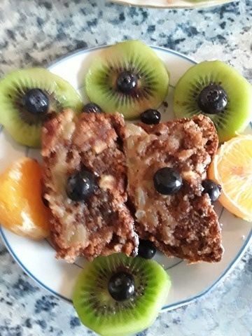 Кофейно-ромовый кекс с яблоками