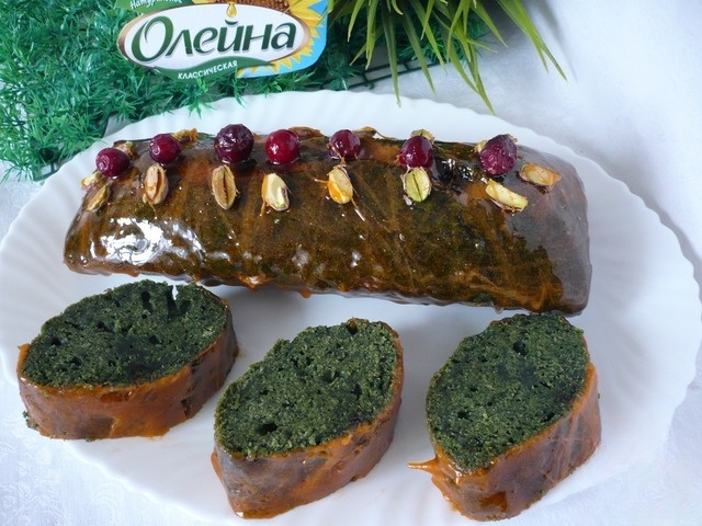 Emerald muffin with spinach