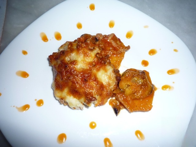 Moussaka with potatoes and eggplant