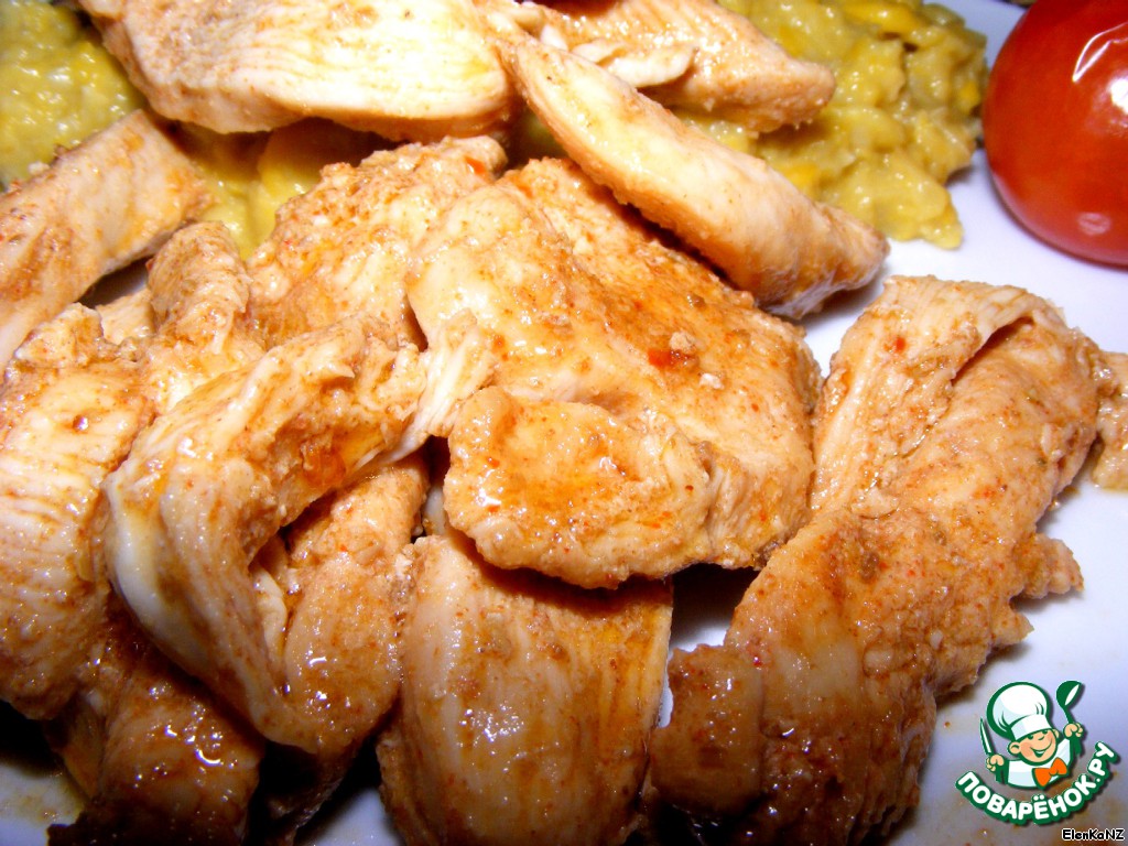 Spicy chicken with capsicum