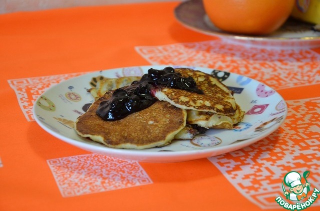 Rice pancakes with cottage cheese