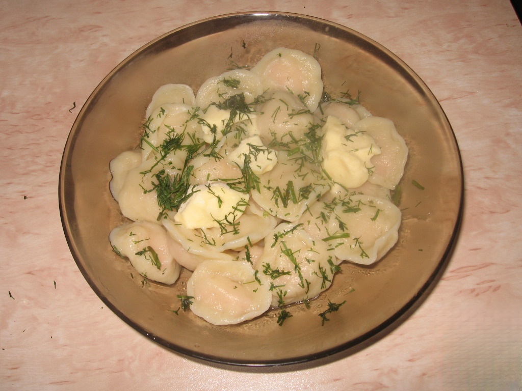 Dumplings with sausages