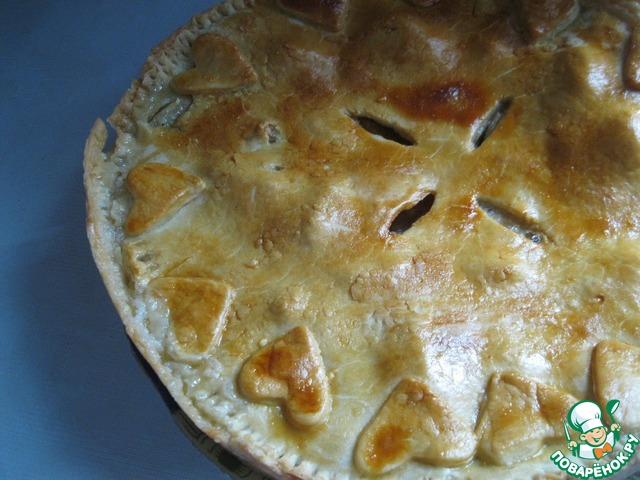 American pie with caramel