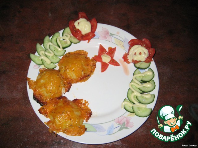 Potatoes, baked with cheese