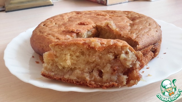 Quick banana cake without eggs