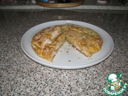 Cake with crab sticks