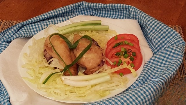 Breast with black carrots and mozzarella