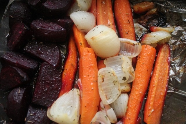 Vegetables in honey sauce