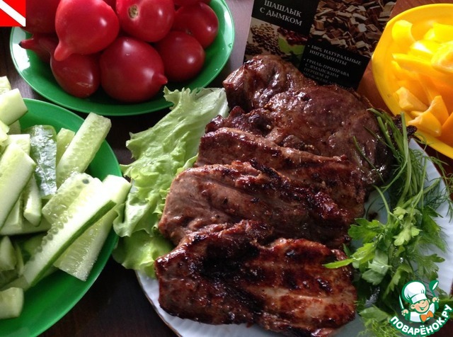 Pork chops on the grill