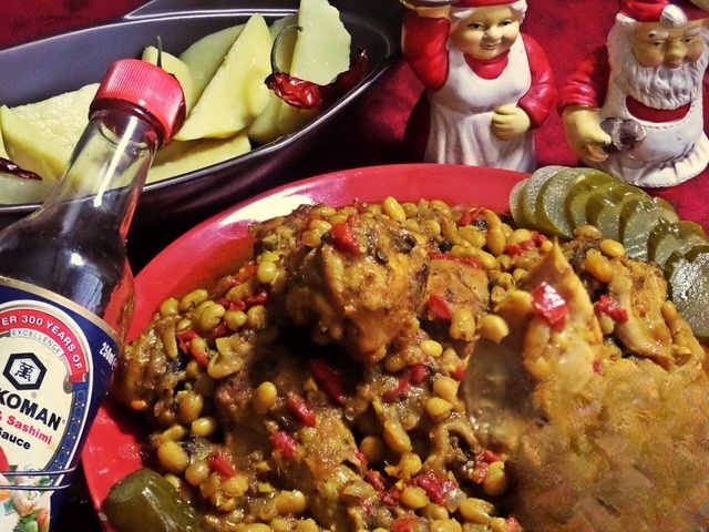 Chicken curry with beans