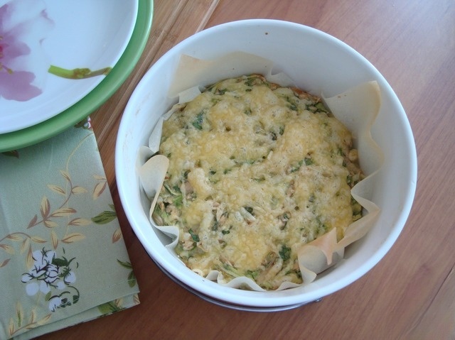 Squash casserole with chicken and oatmeal