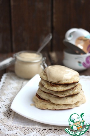 Banana pancakes with banana cream
