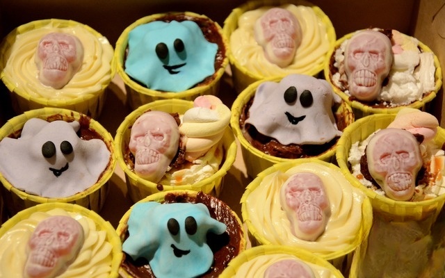 Cupcakes with pumpkin Halloween