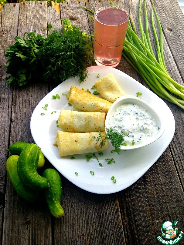 Блинчики с рыбной начинкой