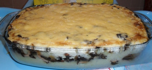 Potato gratin with mushrooms 