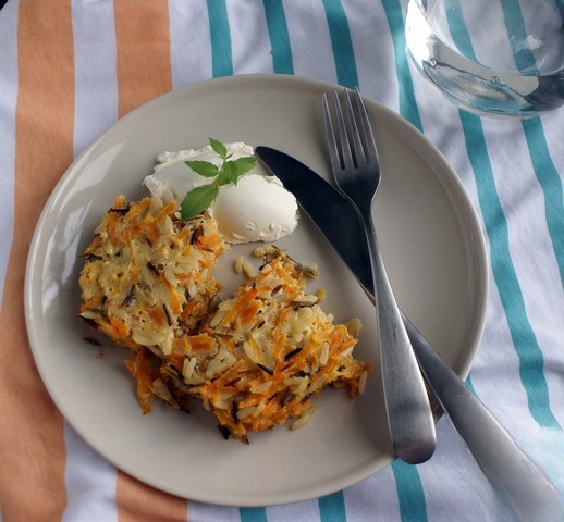 Морковная запеканка с диким рисом